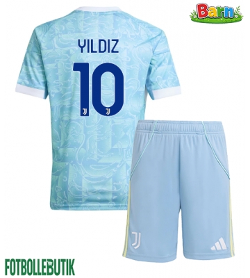 Juventus Kenan Yildiz #10 Bortaställ Barn 2025-26 Kortärmad (+ Korta byxor)